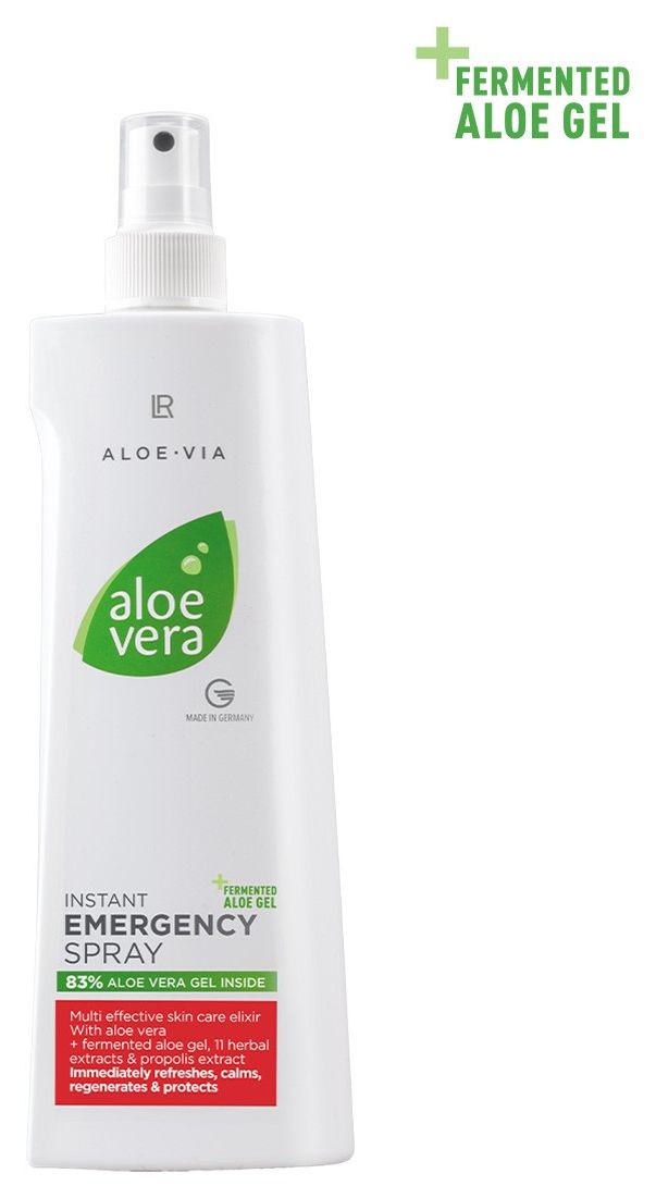 Eine Sprühflasche Aloe Vera Instant Emergency Spray